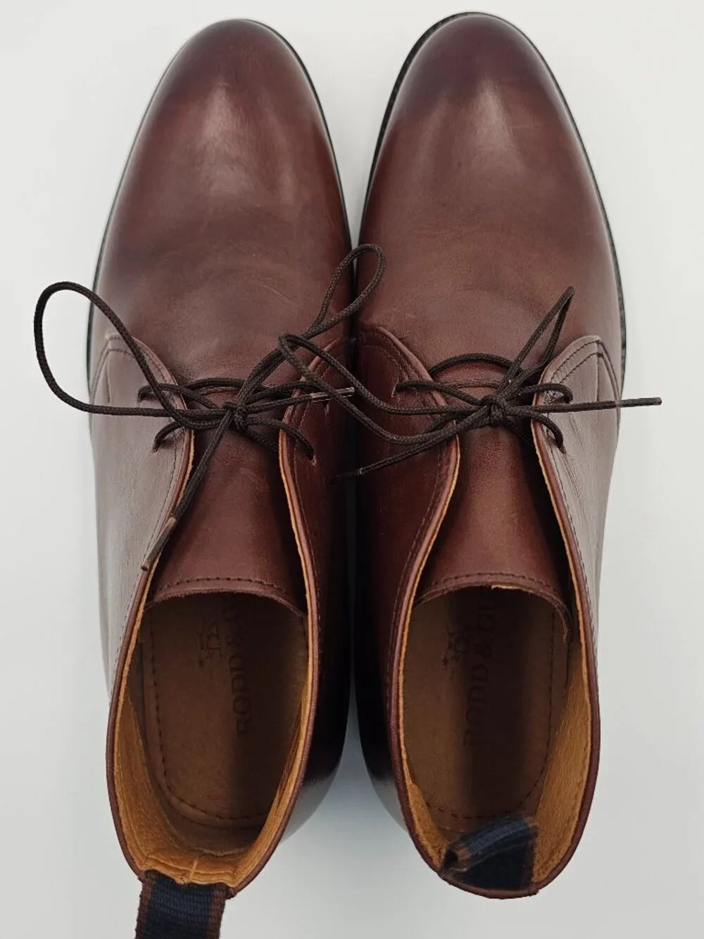 Rodd & Gunn Pebbly Hill Chukka Ankle Boots Brown Leather Men's 42- US 9 NEW